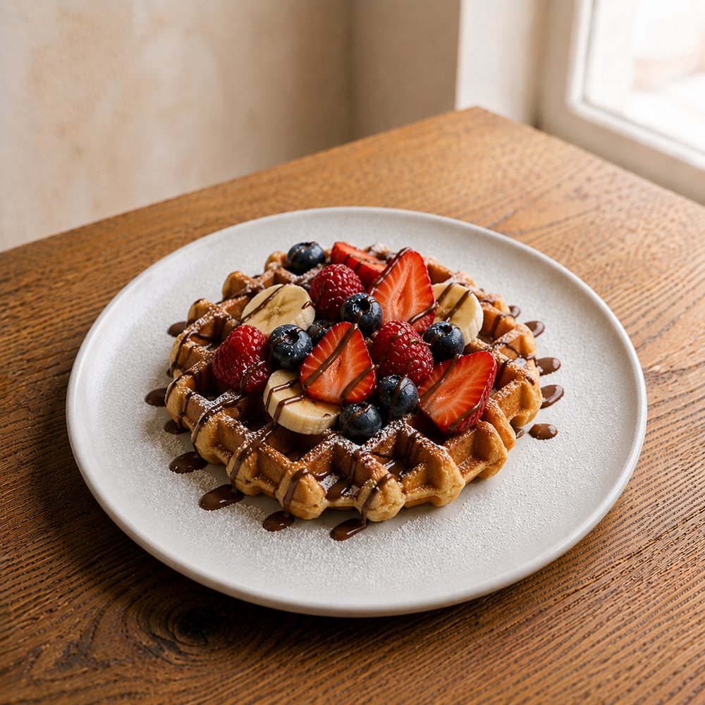 meyveli waffle