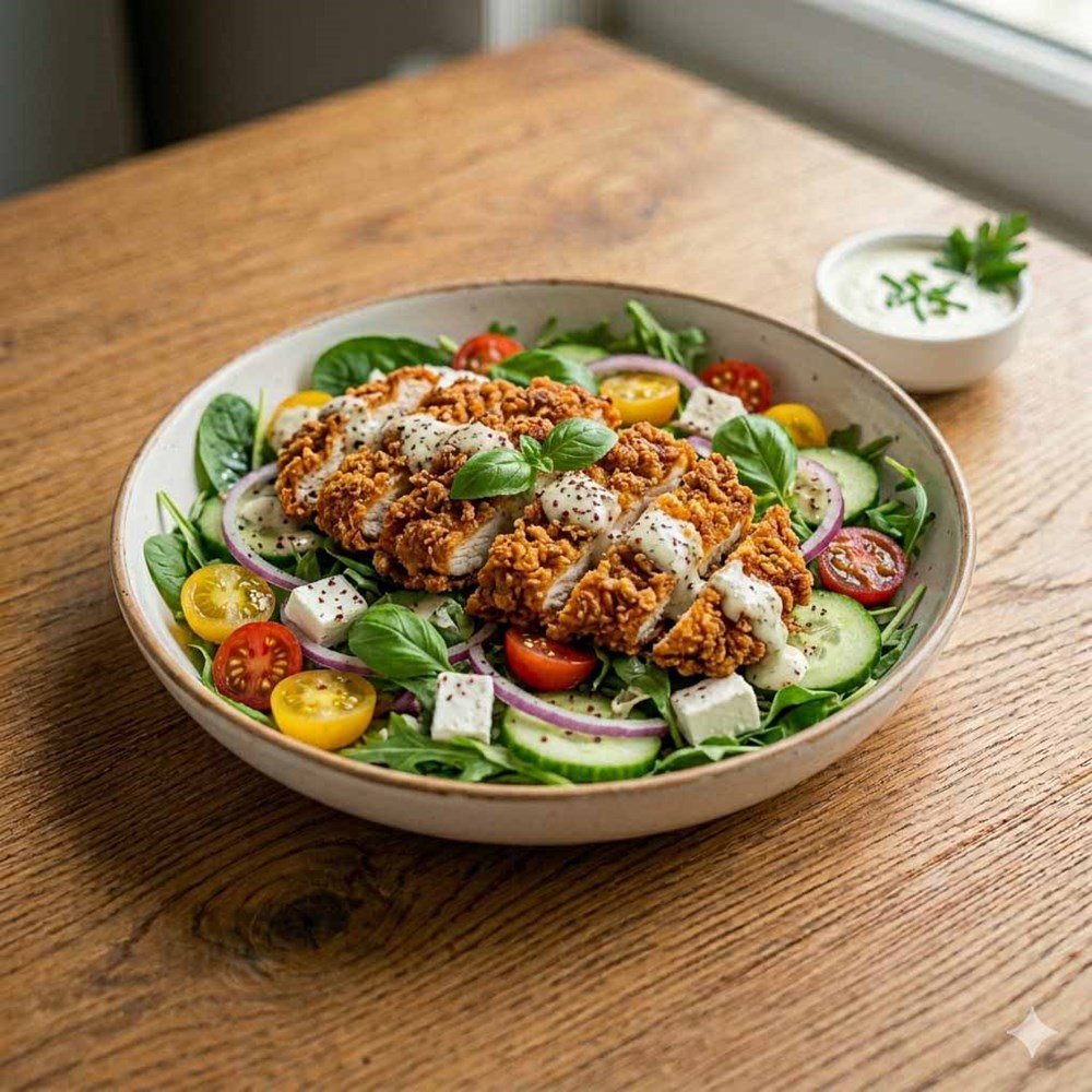 Tavuklu Salata (Akdeniz Yeşillikleri ile)