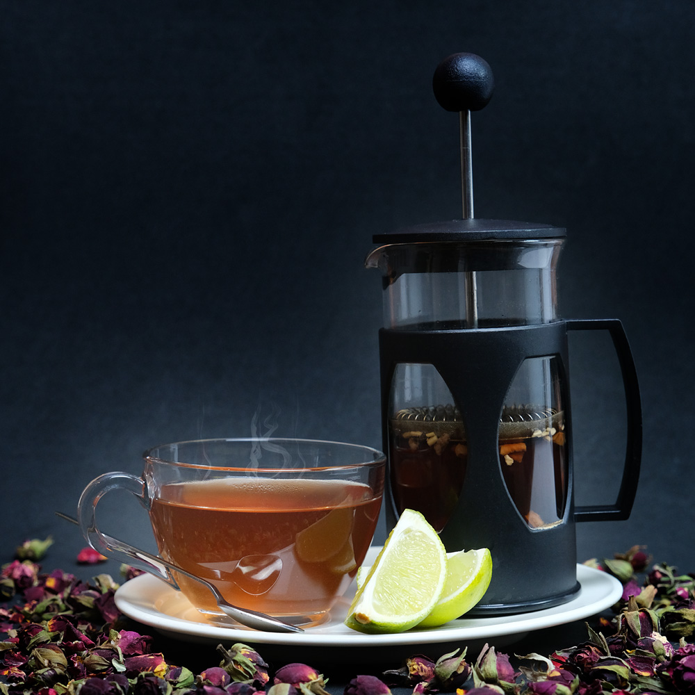 شاي بالتفاح والقرفة 